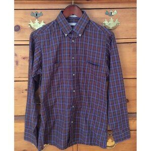 Vintage Van Heusen Sportswear Mens Purple Plaid Button Down Shirt Size S Taiwan